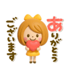 かわいい女の子♡デカ文字スタンプ（個別スタンプ：17）