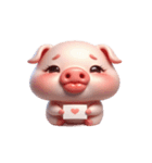 ふっくら唇豚やる気なし（個別スタンプ：3）
