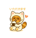 にゃんたぬ 癒しのふわもこ着ぐるみ便（個別スタンプ：4）