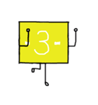 逆数字キャラ(みずいろ、きいろ)（個別スタンプ：13）