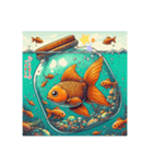 伝説の金魚（個別スタンプ：4）