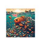 伝説の金魚（個別スタンプ：6）