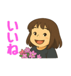 使いやすい！元気な女の子の日常スタンプ（個別スタンプ：7）