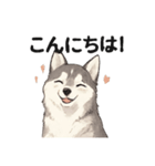 ハスキー犬☆日常会話☆毎日使いたい☆（個別スタンプ：2）