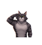 【敬礼猫 11】（個別スタンプ：1）