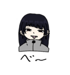 黒ジャージの女の子（個別スタンプ：3）