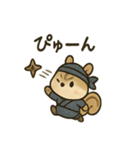 ゆる忍者リス ころころ忍法スタンプ（個別スタンプ：7）