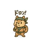 ゆる忍者リス ころころ忍法スタンプ（個別スタンプ：12）