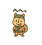 ゆる忍者リス ころころ忍法スタンプ（個別スタンプ：38）
