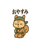 ゆる忍者リス ころころ忍法スタンプ（個別スタンプ：40）