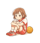 ハンドボール 女子 部活 スポーツ（個別スタンプ：2）