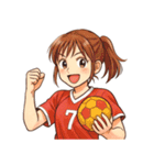 ハンドボール 女子 部活 スポーツ（個別スタンプ：3）