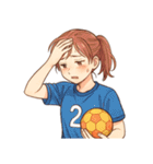 ハンドボール 女子 部活 スポーツ（個別スタンプ：4）