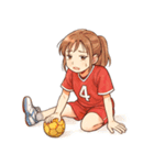 ハンドボール 女子 部活 スポーツ（個別スタンプ：6）