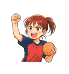 ハンドボール 女子 部活 スポーツ（個別スタンプ：7）