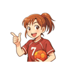 ハンドボール 女子 部活 スポーツ（個別スタンプ：8）