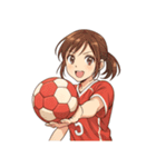 ハンドボール 女子 部活 スポーツ（個別スタンプ：13）