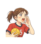 ハンドボール 女子 部活 スポーツ（個別スタンプ：14）