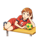 ハンドボール 女子 部活 スポーツ（個別スタンプ：15）
