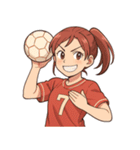 ハンドボール 女子 部活 スポーツ（個別スタンプ：18）