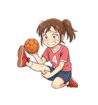 ハンドボール 女子 部活 スポーツ（個別スタンプ：19）