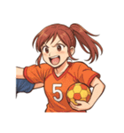 ハンドボール 女子 部活 スポーツ（個別スタンプ：20）