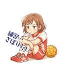 ハンドボール 女子 部活 スポーツ (小)（個別スタンプ：2）