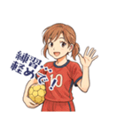 ハンドボール 女子 部活 スポーツ (小)（個別スタンプ：10）
