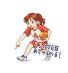 ハンドボール 女子 部活 スポーツ (小)（個別スタンプ：11）