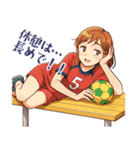 ハンドボール 女子 部活 スポーツ (小)（個別スタンプ：15）