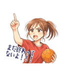 ハンドボール 女子 部活 スポーツ (小)（個別スタンプ：17）
