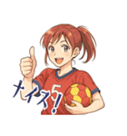 ハンドボール 女子 部活 スポーツ (小)（個別スタンプ：21）