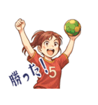 ハンドボール 女子 部活 スポーツ (小)（個別スタンプ：22）