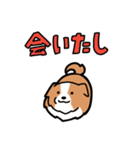 日常でも使える！ボーダーコリー！白赤（個別スタンプ：29）