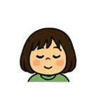 毎日使える表情豊かなボブの女の子スタンプ（個別スタンプ：2）