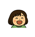 毎日使える表情豊かなボブの女の子スタンプ（個別スタンプ：6）