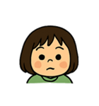 毎日使える表情豊かなボブの女の子スタンプ（個別スタンプ：7）