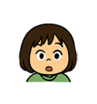 毎日使える表情豊かなボブの女の子スタンプ（個別スタンプ：9）