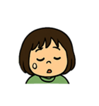 毎日使える表情豊かなボブの女の子スタンプ（個別スタンプ：10）