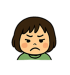 毎日使える表情豊かなボブの女の子スタンプ（個別スタンプ：12）