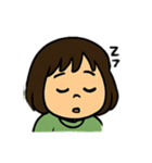 毎日使える表情豊かなボブの女の子スタンプ（個別スタンプ：15）