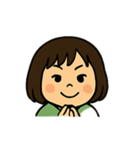 毎日使える表情豊かなボブの女の子スタンプ（個別スタンプ：17）