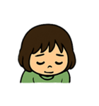 毎日使える表情豊かなボブの女の子スタンプ（個別スタンプ：20）