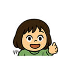 毎日使える表情豊かなボブの女の子スタンプ（個別スタンプ：21）