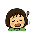 毎日使える表情豊かなボブの女の子スタンプ（個別スタンプ：23）