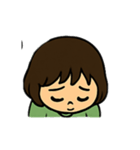 毎日使える表情豊かなボブの女の子スタンプ（個別スタンプ：24）
