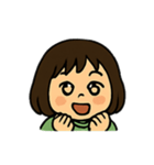 毎日使える表情豊かなボブの女の子スタンプ（個別スタンプ：31）