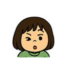 毎日使える表情豊かなボブの女の子スタンプ（個別スタンプ：32）