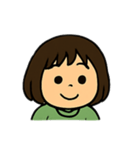 毎日使える表情豊かなボブの女の子スタンプ（個別スタンプ：34）