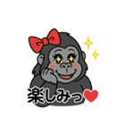 【日常で使える】女の子ゴリラのスタンプ♡（個別スタンプ：21）